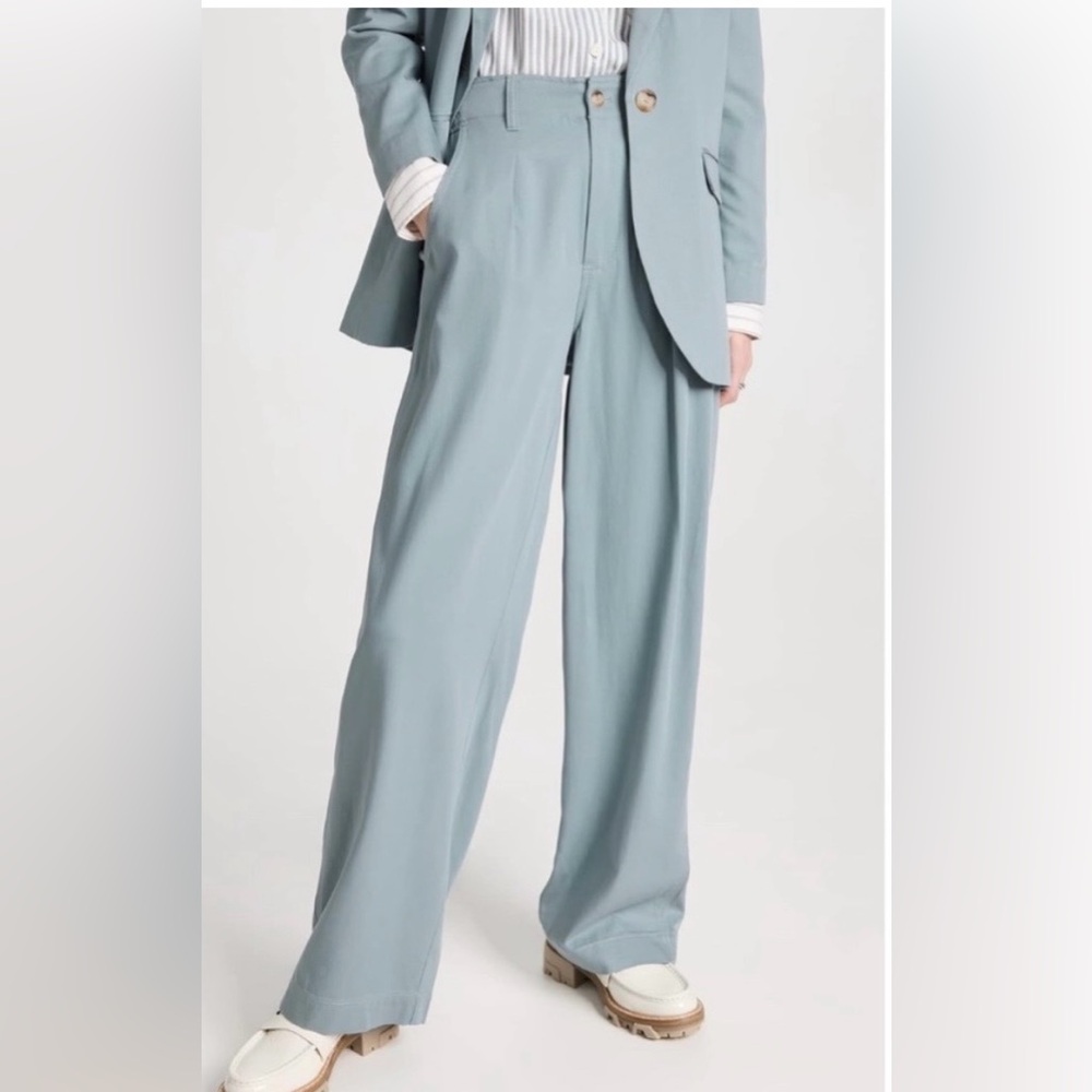 Madewell The Neale Straight- Leg Drapeweave Pant-NWOT-size 14